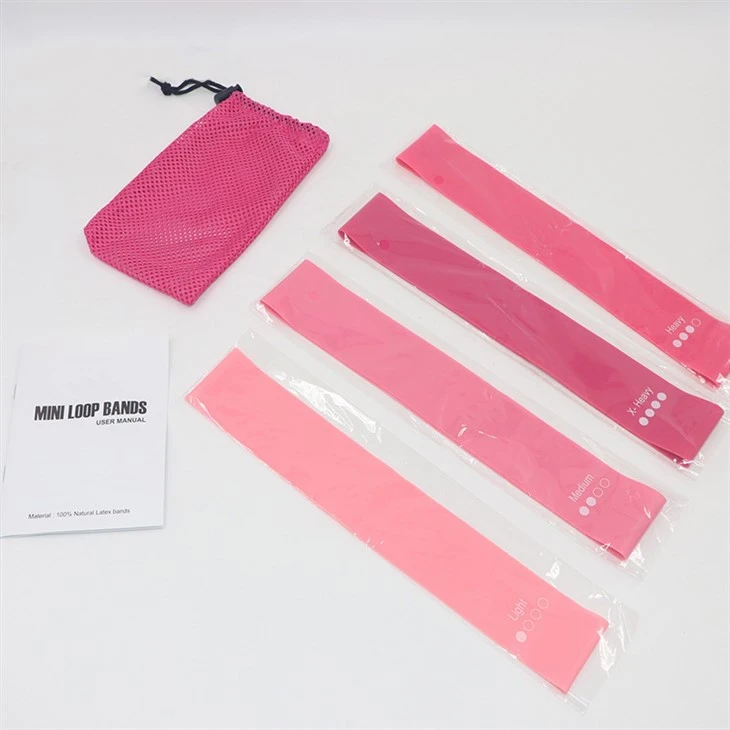 Pink Gradient Resistance Bands Set manufacturers